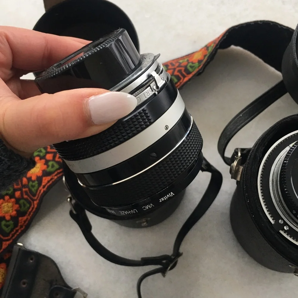 Vintage Minolta SR-T 101 Black and Silver Camera